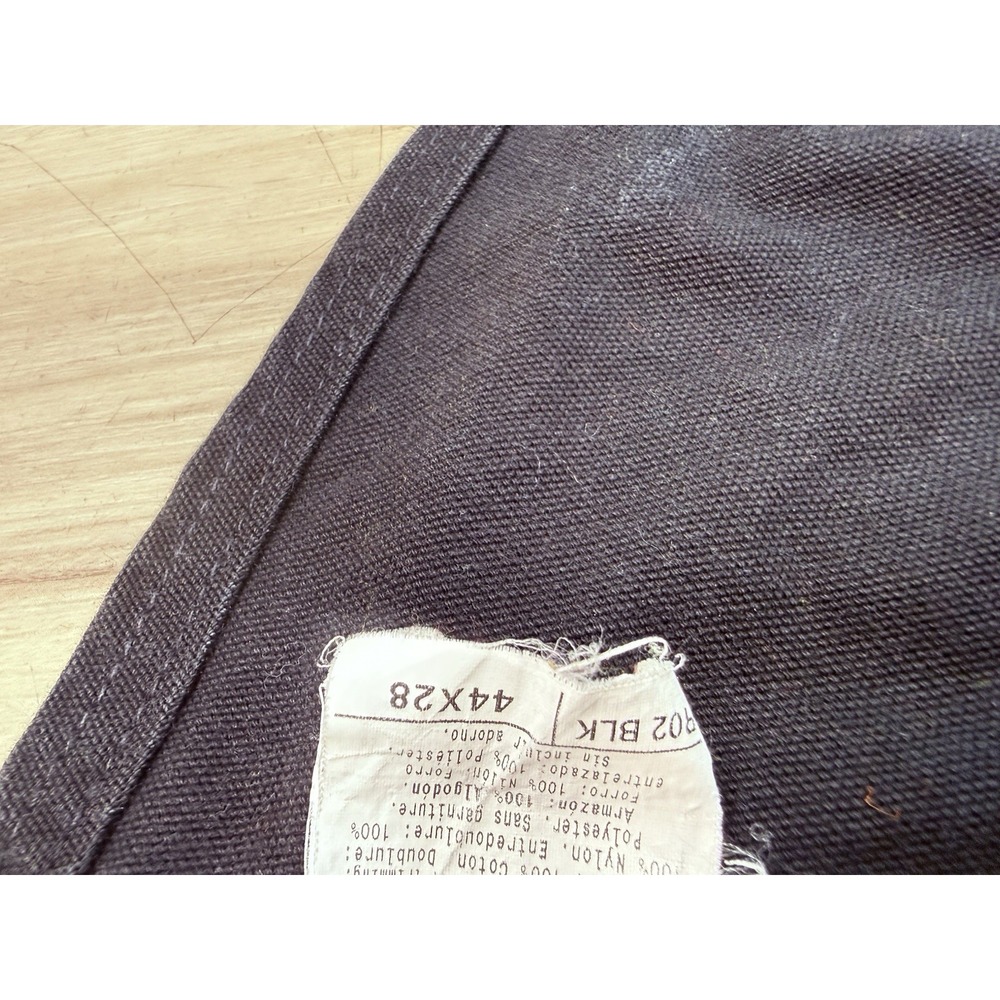 Carhartt R02 BLK Men's Black Cotton Canvas Work Bib Overalls 44x28 - Picture 9 of 9